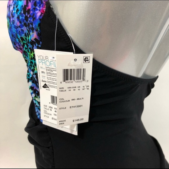 Gorgeous swimsuit (black, blue, and green) - Picture 6 of 7